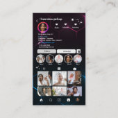 Instagram Influencer QR Code Social Media Visitenkarte (Vorderseite)