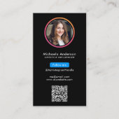 Instagram Influencer QR-Code Visitenkarte (Vorderseite)
