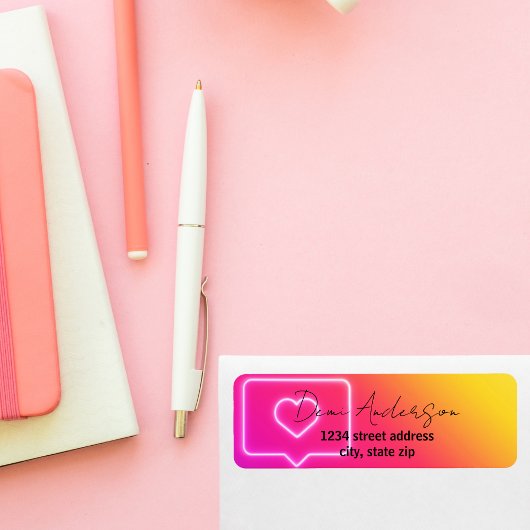 Instagram Influencer-Rücksendeadressen-Aufkleber