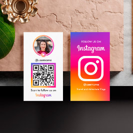 Instagram Influenzaver Vlogger Foto mit QR Code Visitenkarte