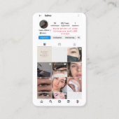 Instagram-Konto rote Telefon bearbeiten Design Visitenkarte (Vorderseite)