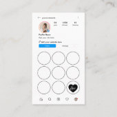Instagram Light Theme QR-Code Treue-Stempelkarte Visitenkarte (Rückseite)