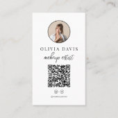Instagram Light Theme QR-Code Treue-Stempelkarte Visitenkarte (Vorderseite)