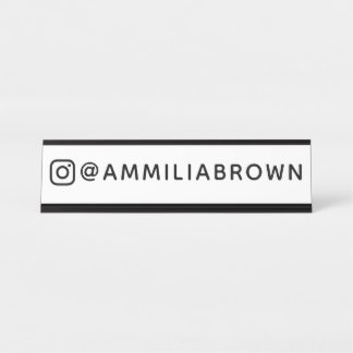 Instagram-Logo | Benutzerdefinierte Insta-Name-Bra Schreibtischnamensplakette