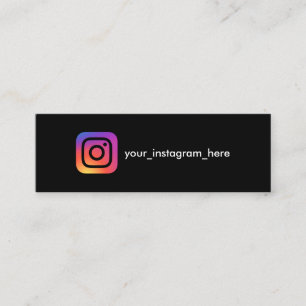 Instagram Logo Social Media schlicht moderne Mode Telefonnummerkarte
