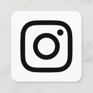 Instagram Logo Social Media Schwarzweiß-Promo Telefonnummerkarte