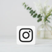Instagram Logo Social Media Schwarzweiß-Promo Telefonnummerkarte (Stehend Vorderseite)
