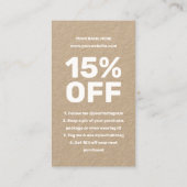 Instagram-Loyalität moderne soziale Medien braune Treuekarte (Rückseite)