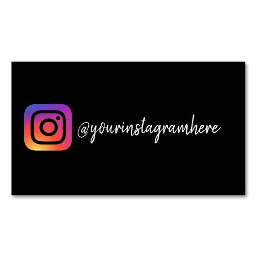 Instagram Magnetische Visitenkarte (Vorderseite)