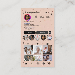 Instagram-Makeup-Artist-Boho-Terrazzo-QR-Code Visitenkarte