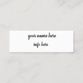 instagram mini visitenkarte (Rückseite)