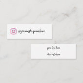 Instagram Mini-Visitenkarte Mini Visitenkarte (Vorne/Hinten)