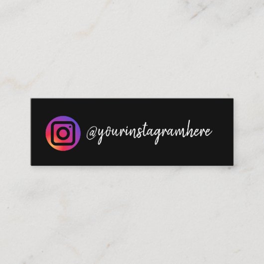 Instagram Mini-Visitenkarte Mini Visitenkarte (Vorderseite)