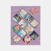 Instagram Mosaik-Foto-lt Violet Fleece Blanket (Vorderseite)