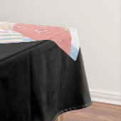 Instagram Mosaik-Foto-Schwarz-Baumwolltischdecke Tischdecke (Beispiel)