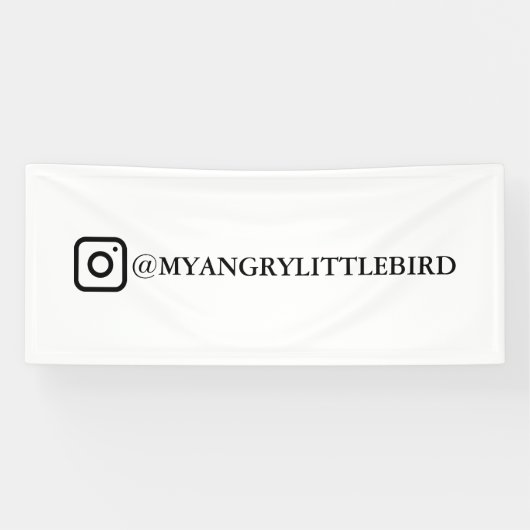 Instagram Name 2,5x6ft Werbebanner Banner (Horizontal)