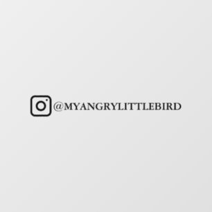 Instagram Name Spiegel Aufkleber Fensterfolie