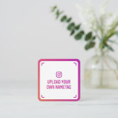 Instagram nametag Foto Moderne Social Media Trend Telefonnummerkarte (Stehend Vorderseite)