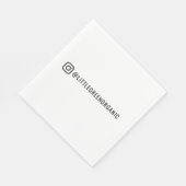 Instagram Napkins | Ihr Instant Name Papier Napkin Serviette (Ecke)