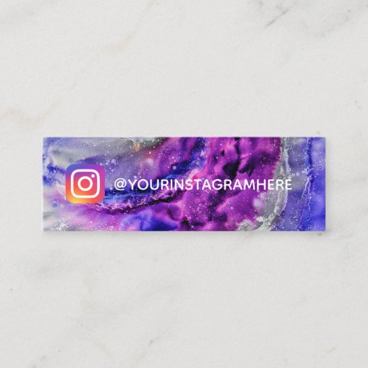Instagram Paint Spritzer Mini Visitenkarte (Vorderseite)
