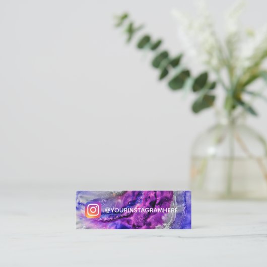 Instagram Paint Spritzer Mini Visitenkarte (Stehend Vorderseite)