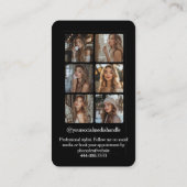 Instagram Photo Collage Social Media Influencer Visitenkarte (Rückseite)