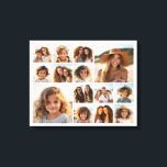 Instagram Photo Collage - Up to 14 photos White Leinwanddruck<br><div class="desc">A design with a white background. Use up to fourteen square photos to create a unique and personal gift. If you need to adjust the pictures, click on the customize tool to make changes.</div>