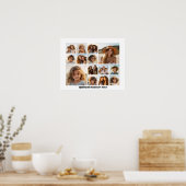 Instagram Photo Collage - Up to 14 photos White Poster (Küche)