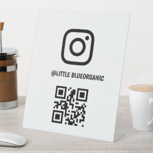 Instagram-Podest-Schild Ihr Instagram-Name Sockelschild