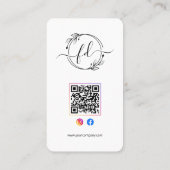 Instagram Profil Haarsalon Foto QR-Code Visitenkarte (Rückseite)