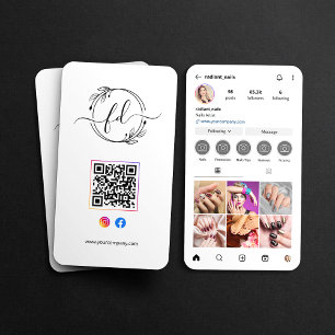 Instagram-Profil-Nagelkünstler-Fotogitter-QR-Code Visitenkarte