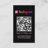 Instagram Profile Foto Grid folgen QR-Code Visitenkarte (Rückseite)