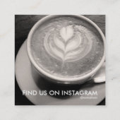 instagram Promo Quadratische Visitenkarte (Rückseite)