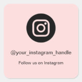 Instagram-QR-Code-Aufkleber | Personalisiert Folge Quadratischer Aufkleber (Vorderseite)