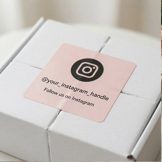 Instagram-QR-Code-Aufkleber | Personalisiert Folge Quadratischer Aufkleber