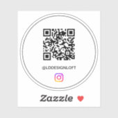 Instagram-QR-Code benutzerdefiniert INSTAGRAM Sozi Aufkleber (Blatt)