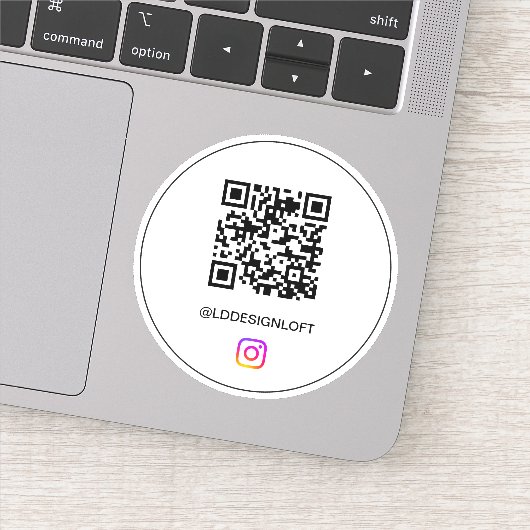 Instagram-QR-Code benutzerdefiniert INSTAGRAM Sozi Aufkleber (Detail)