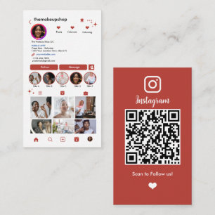 Instagram-QR-Code-Brandorange-Soziale Medien  Visitenkarte