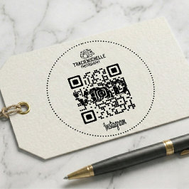 Instagram QR Code Company Logo Briefmarke Permastempel