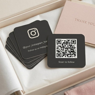 Instagram-QR-Code Folgt Benutzerdefinierte Socia Quadratische Visitenkarte
