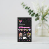 Instagram QR Code für Fotografen Visitenkarte (Stehend Vorderseite)