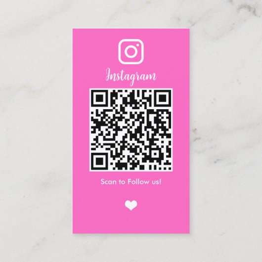 Instagram QR Code für Fotografen Visitenkarte (Rückseite)