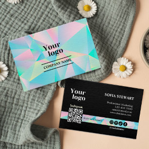 Instagram Qr Code Holographic Social Media Folgen Visitenkarte