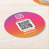 Instagram qr code paper coasters runder pappuntersetzer (Angewinkelt)