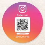 Instagram qr code paper coasters runder pappuntersetzer<br><div class="desc">Turn customers into instagram followers with the qr code paper coasters. Just add your username and upload your profile qr code.</div>