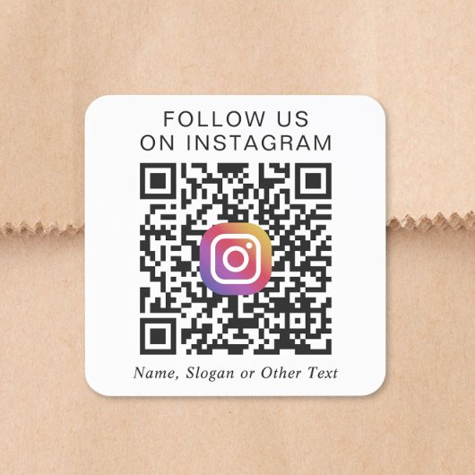 Instagram-QR-Code Quadratischer Aufkleber