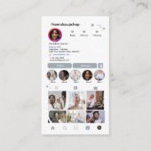 Instagram QR Code Social Media Dusty Blue Visitenkarte (Vorderseite)