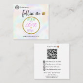 *~* INSTAGRAM QR Code - Social Media LOGO Quadratische Visitenkarte (Vorne/Hinten)