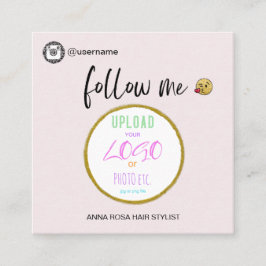 *~* INSTAGRAM ~ QR Code Social Media LOGO Square  Quadratische Visitenkarte