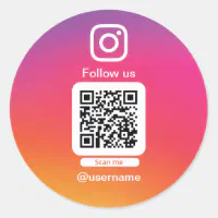 Social Media Aufkleber mit QR Code Unternehmen personalisiert - Instagram  05